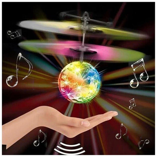 A futuristic LED-powered hovering orb with a dazzling aerial display, captivating both kids and adults.