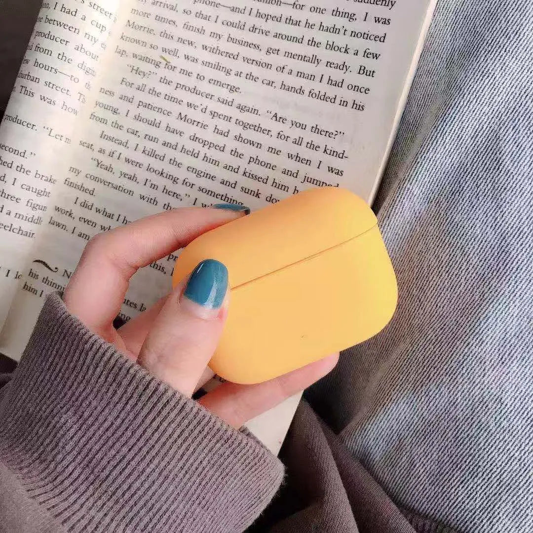 Compatible AirPods Pro 3 protective case in various colours like black, pink, green, and blue