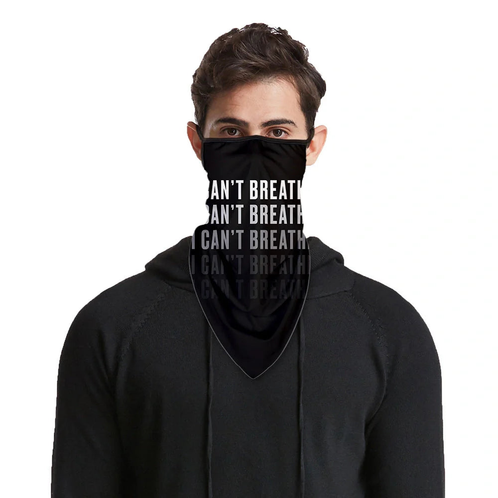 I can't breathe scarf in lightweight polyester, suitable for all seasons