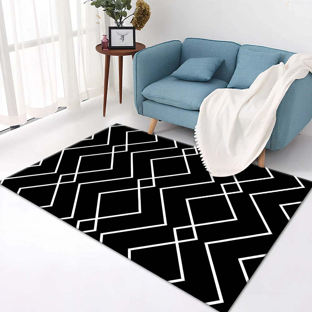 Rectangular crystal velvet carpet in charcoal grey showing textured surface and straight edges