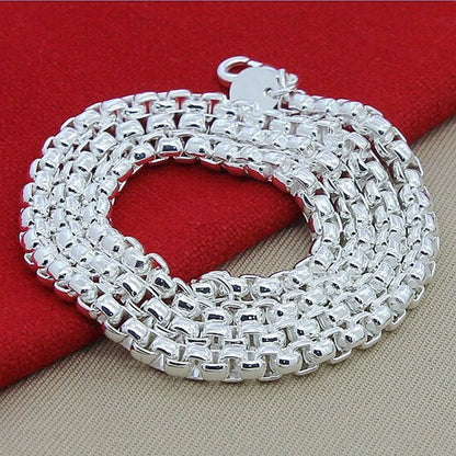 Elegant silver-plated round box necklace clasp for secure and stylish jewelry fastening