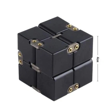 Infinity Cube decompression toy in zinc alloy with 360-degree rotation capability