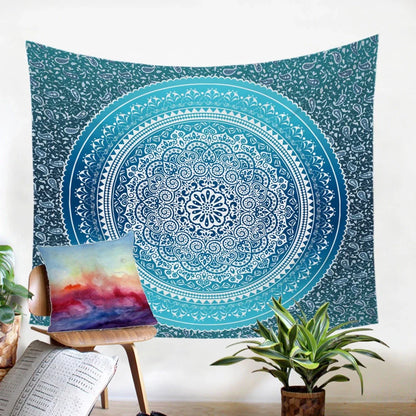 Polyester tapestry with crystal array pattern in 130x150cm or 150x200cm sizes for wall decoration