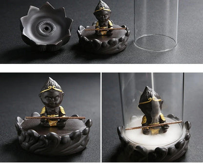 Goku Back Incense Burner ceramic with 'The Return of the Great Saint' windshield design
