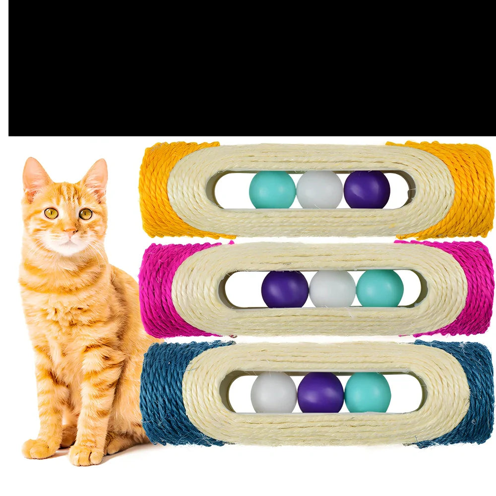 28cm long sisal drum cat toy with 7.5cm diameter for scratching