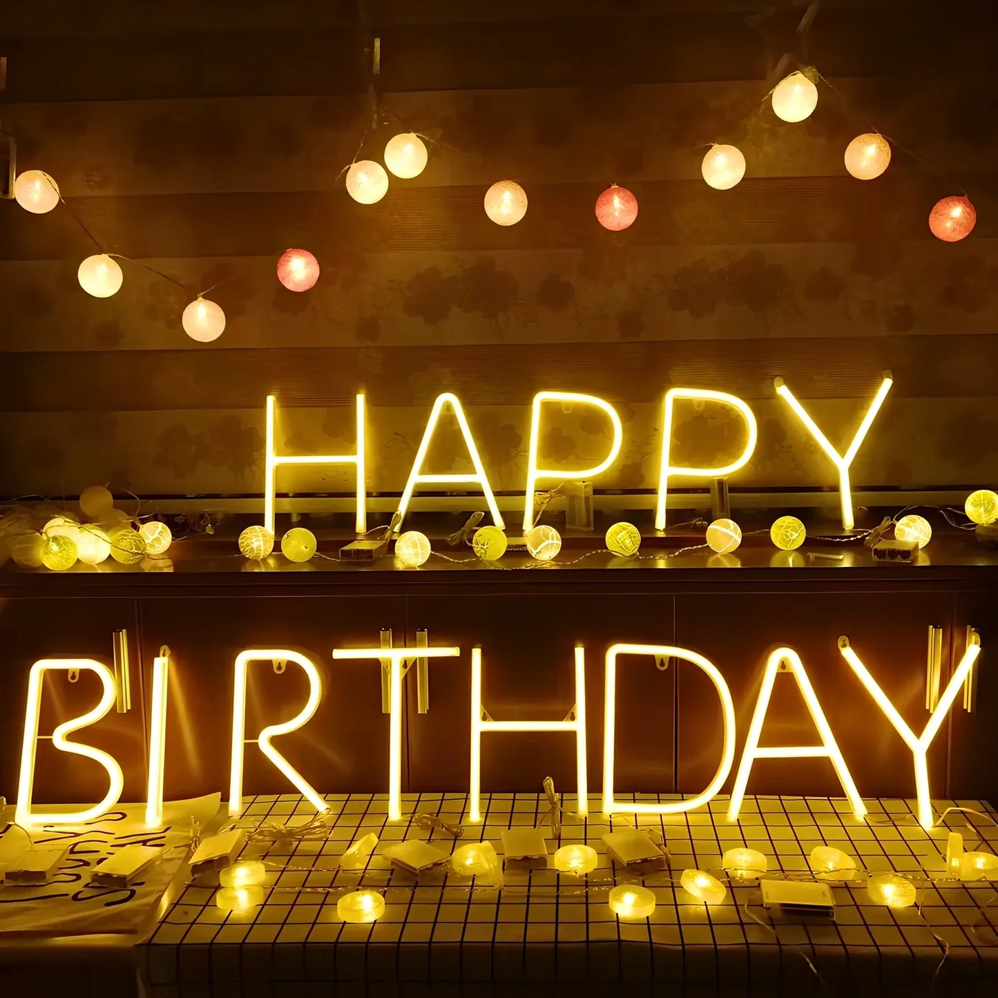 LED English alphabet letter light with plastic shell and night light colour option