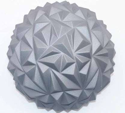 PVC acupressure massage ball with lengthened massage points for deep tissue relief