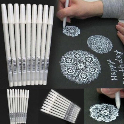 Touchnew black card hand-painted highlight pen with 0.8mm tip in golden silver white options