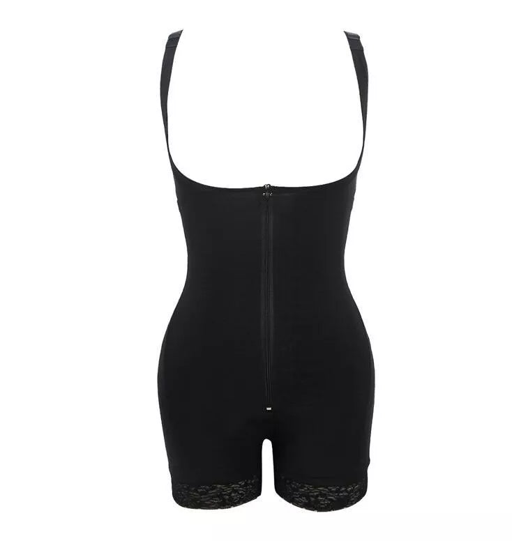 Shaping Butt Lifter Bodysuit in black with adjustable straps for enhanced silhouette