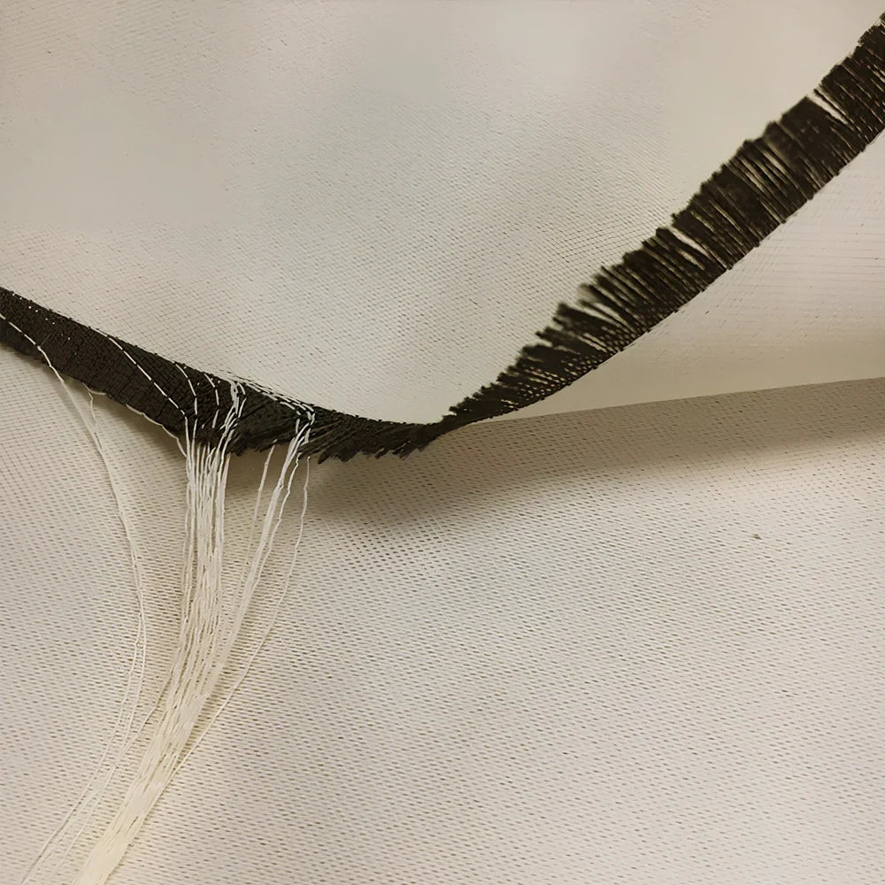 Outdoor waterproof polyester curtain in navy blue colour measuring 132cm × 274cm with reinforced edges