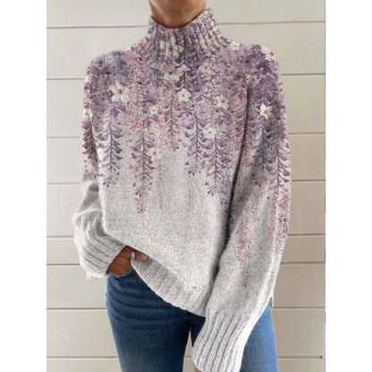 Women's casual Christmas abstract print polyester top with 3D effect pattern