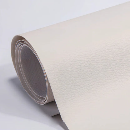 PU leather repair patch measuring 50 by 137 centimetres in dark brown colour with 0.5mm thickness