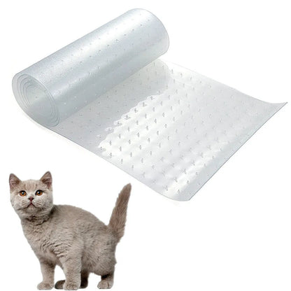 Transparent PVC carpet scratch protective pad for door carpet, cuttable floor mat in 31x160cm size