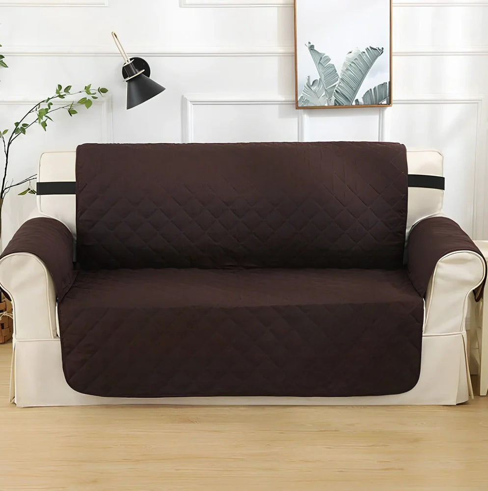 Lake blue pet waterproof compartment sofa cushion 190x228cm in polyester protecting against spills