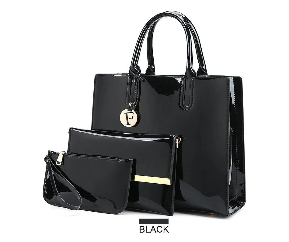Versatile patent leather shoulder and crossbody handbags in a variety of classic and contemporary colors