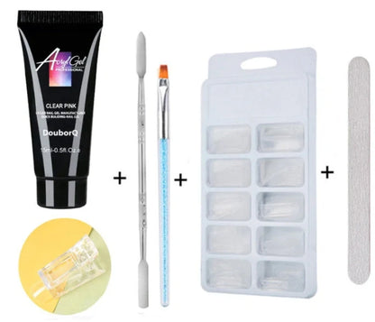 DIY Nail Polish Art Kit with resin-based polish and application tools for at-home manicures
