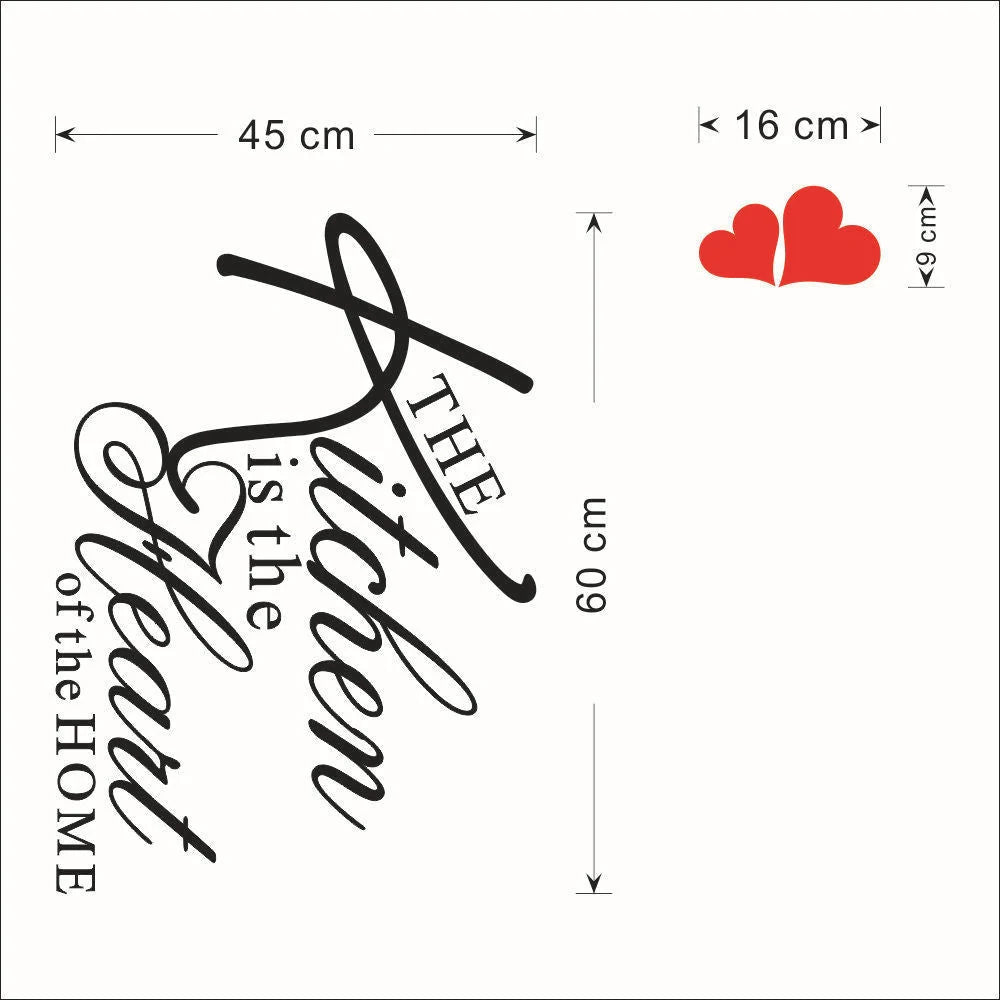 Custom PVC wall stickers in black, 58X45cm, for home and shop decoration