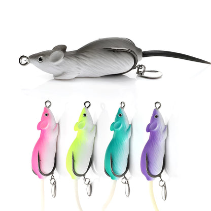 ABS bionic fake bait lure for Luya fishing, shown in green, grey, and pink colour options.