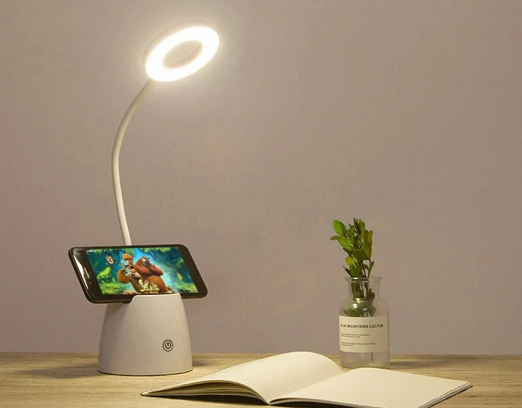 LED folding table lamp with adjustable color temperature for eye protection