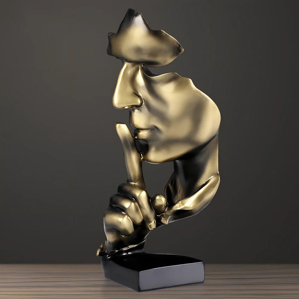 Handcrafted resin office ornament in bronze, white or champagne colour with hanging decoration design