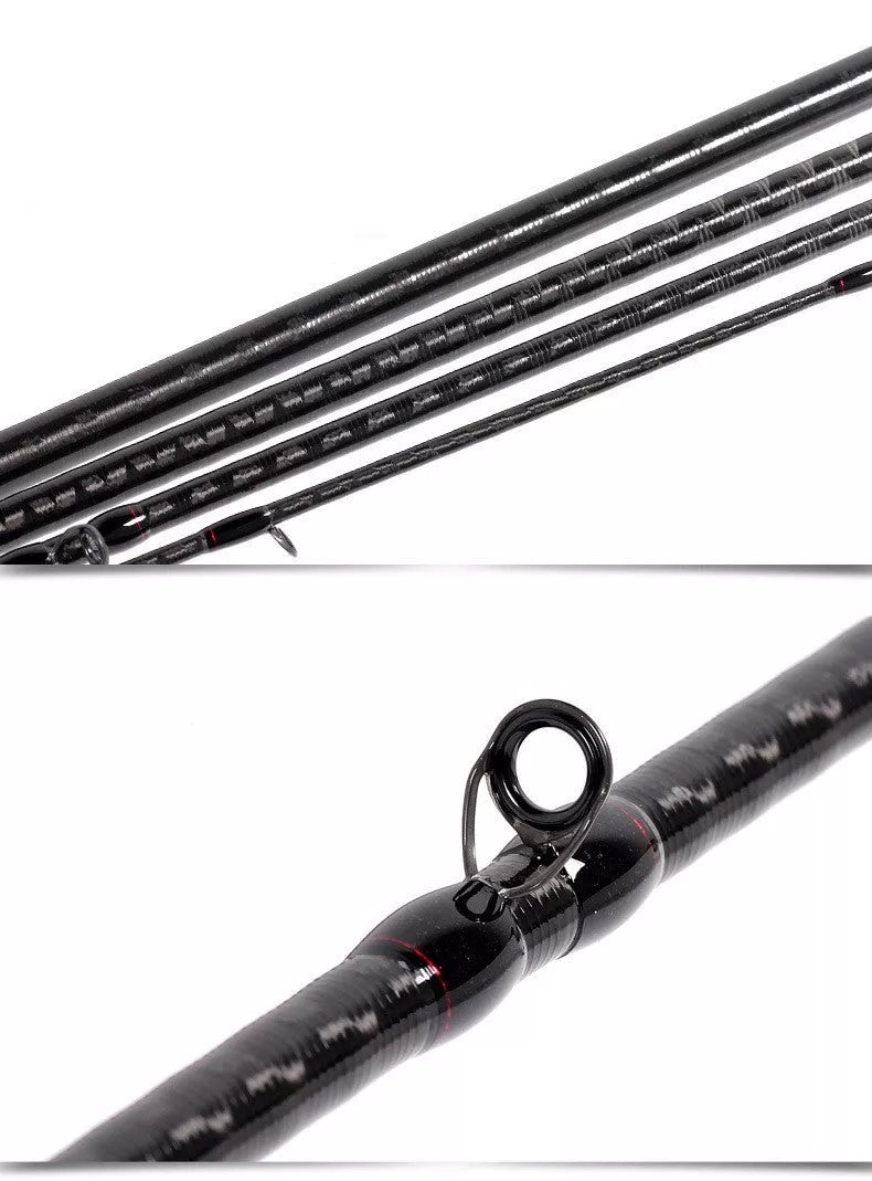 Portable multi-section carbon fishing rod for travelers, lightweight and durable