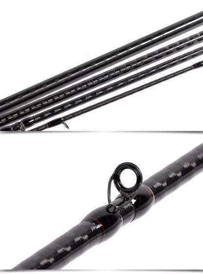 Portable multi-section carbon fishing rod for travelers, lightweight and durable