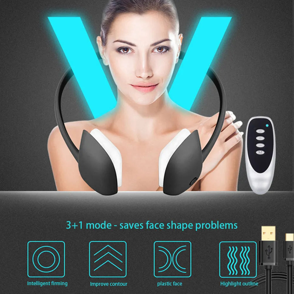 Microcurrent facial massager in black or pink for face lifting and contour reshaping, 0.2W, package 200 x 180 x 75mm