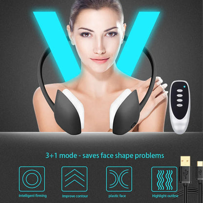 Microcurrent facial massager in black or pink for face lifting and contour reshaping, 0.2W, package 200 x 180 x 75mm