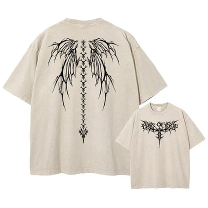 Oversized loose fit men's cotton t-shirt in a solid colour with drop shoulder sleeves.