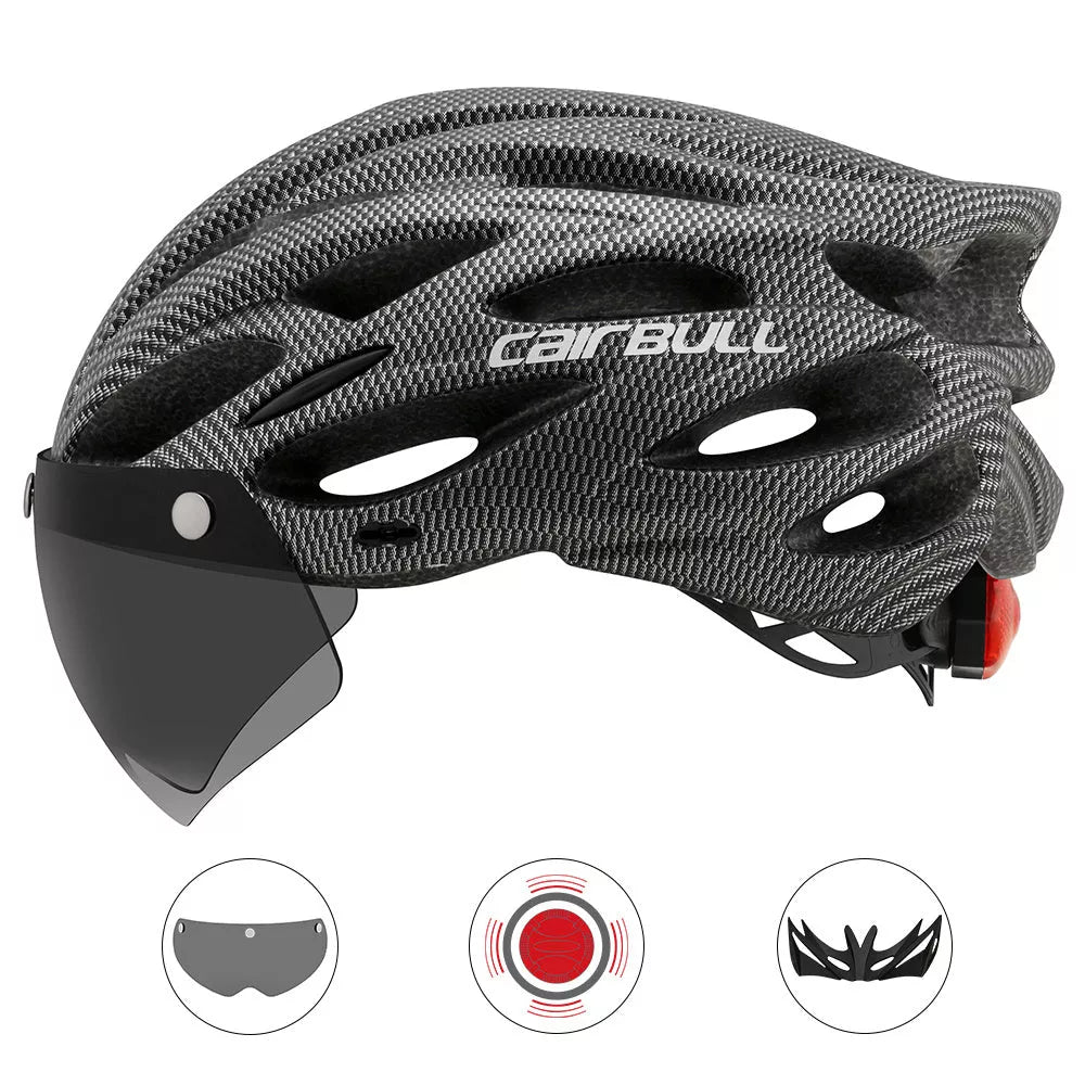 Bicycle helmet hard hat with 22 wind tunnels for enhanced airflow, available in multiple colors