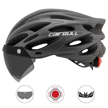 Bicycle helmet hard hat with 22 wind tunnels for enhanced airflow, available in multiple colors