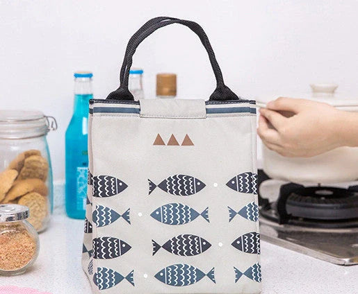 Insulated mini picnic handbag for students in vibrant colors, perfect for outdoor adventures.