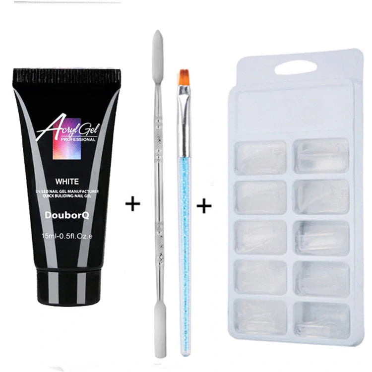 DIY Nail Polish Art Kit with resin-based polish and application tools for at-home manicures