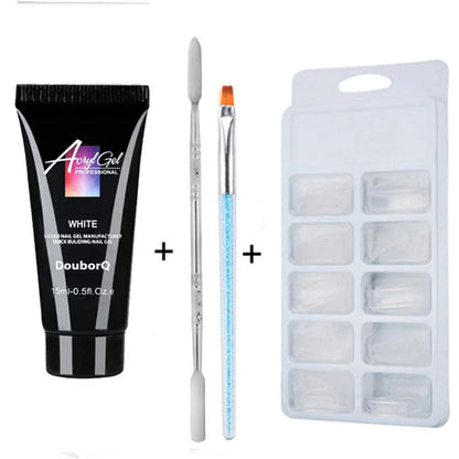 DIY Nail Polish Art Kit with resin-based polish and application tools for at-home manicures