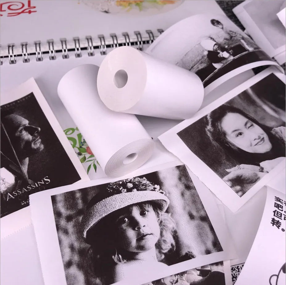 PerPage Mini wireless portable thermal printer paper in Regular, Label and Sticker types, with colour and Q3 or Q6 quantity options.