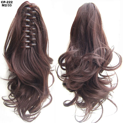 Stylish ponytail hair extension with natural-looking synthetic fibers for comfortable all-day wear