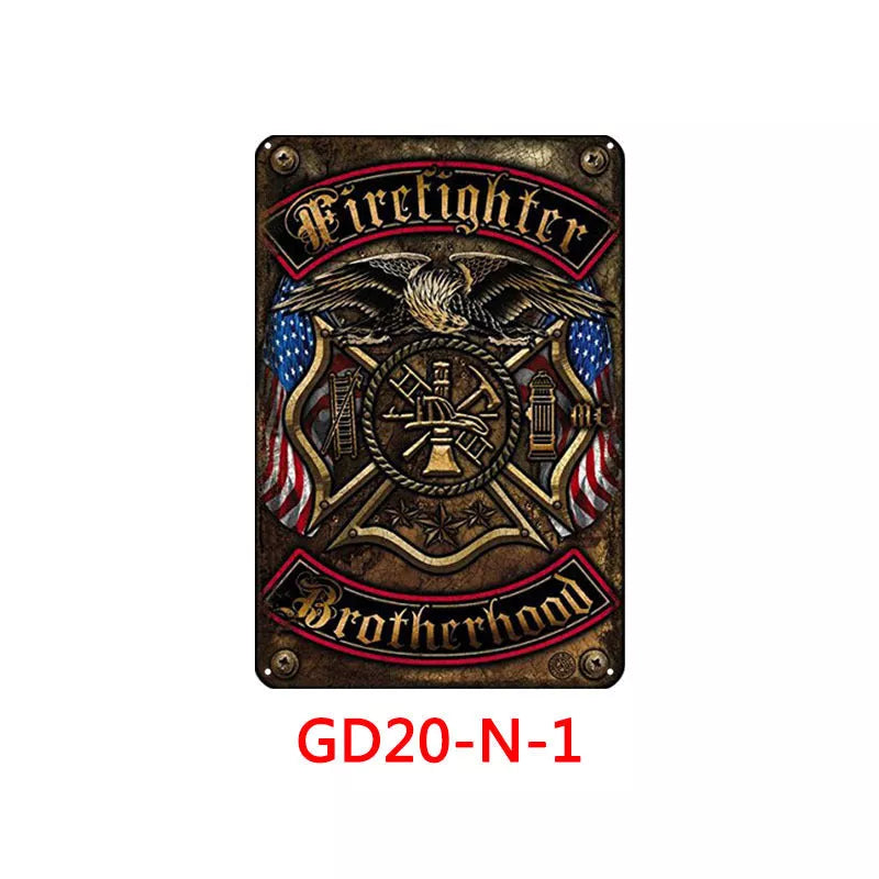 Retro tin painting wall hanging with American retro design, 30x20cm