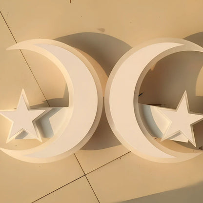 LED wall lamp with resin moon design measuring 25x22cm, hemp rope hanging, for ambient room lighting