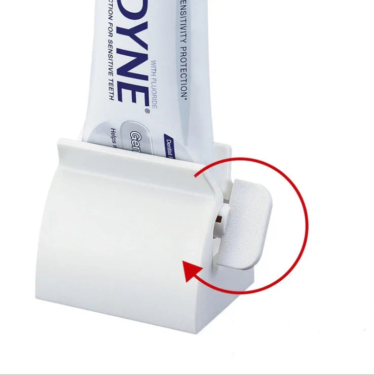 Versatile toothpaste dispenser made of durable ABS plastic for effortless product extrusion and bathroom organization
