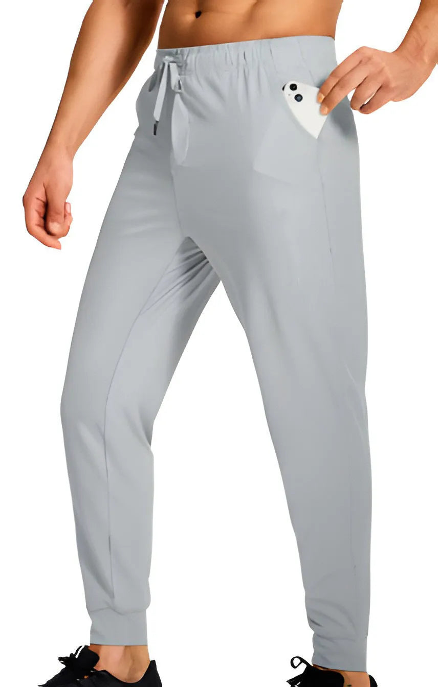 Men's loose fit casual trousers in solid colour, available in sizes XS to 4XL for leisure wear