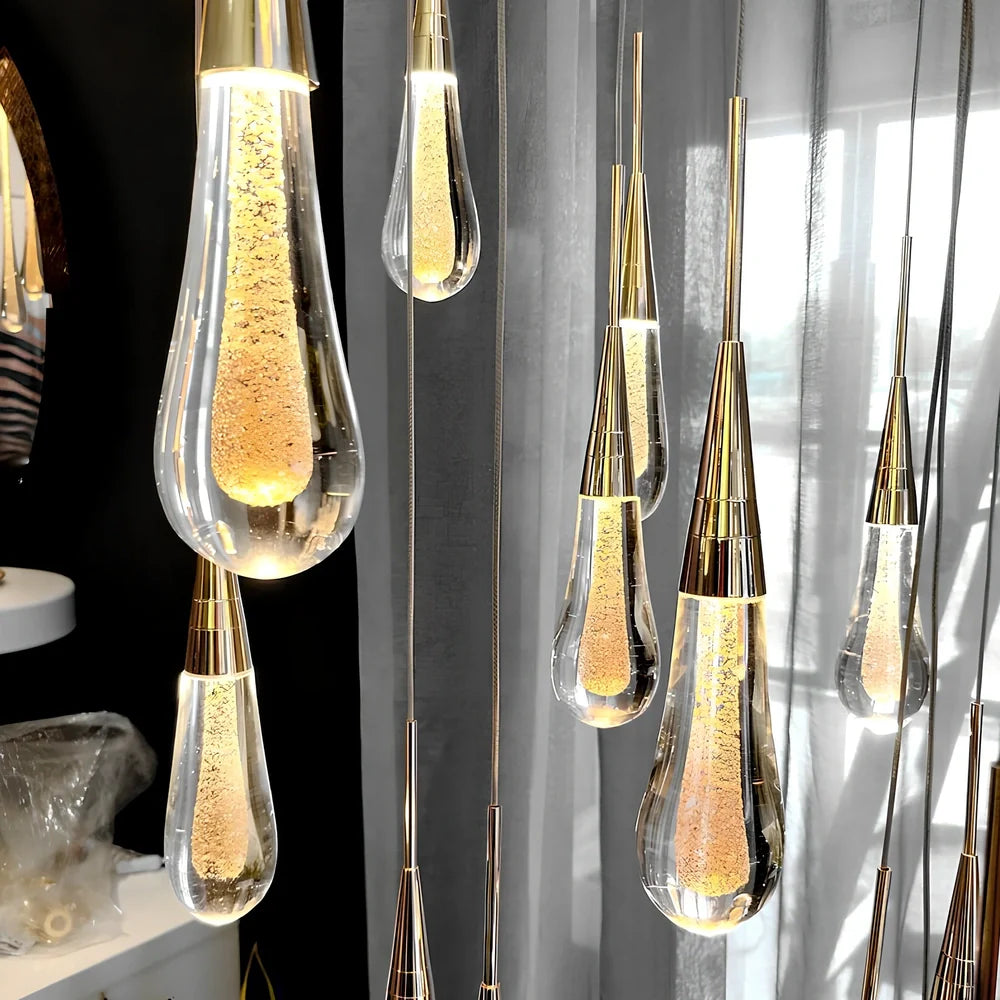 Postmodern crystal chandelier with three adjustable light heads and 27cm compact design