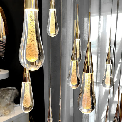 Postmodern crystal chandelier with three adjustable light heads and 27cm compact design