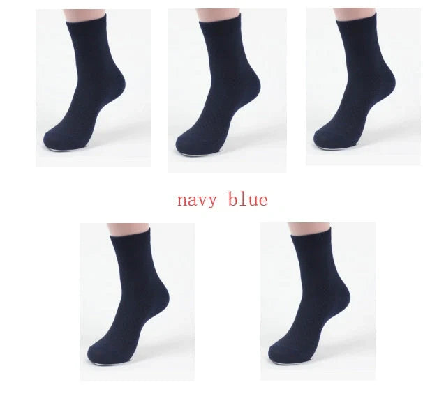 Men's bamboo fiber business socks in various colors for comfort and style