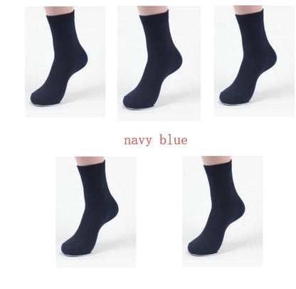 Men's bamboo fiber business socks in various colors for comfort and style