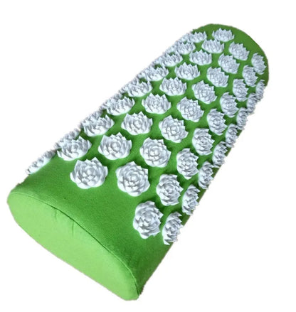 Lotus-shaped acupressure mat and pillow set in blue colour for massage therapy