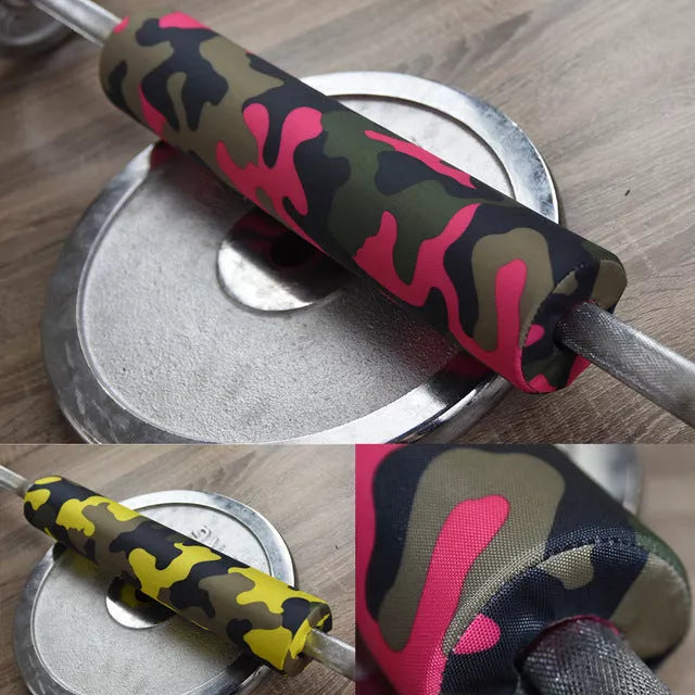 Barbell sheath for shoulder protection in camouflage colors