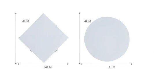 Cross-shaped decorative LED lamp with iron frame, 14cm size, for bedside and living room illumination