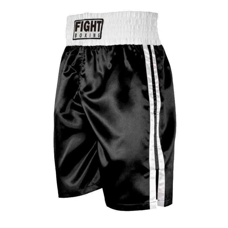 Stretch polyester boxing shorts with elastic waistband in multiple colour combinations for training