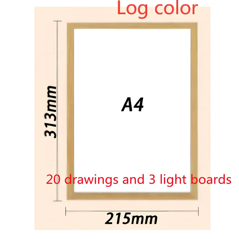 Personalised LED photo frame displaying custom black-and-white sketch with tri-colour lighting options