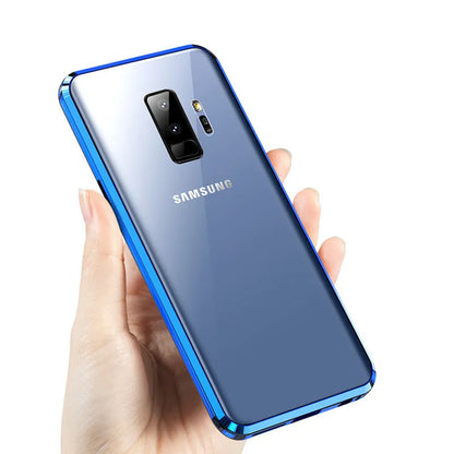 Anti-peeping magnetic clamshell phone case for Samsung Galaxy phones in multiple colours